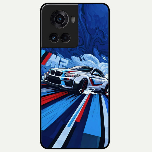  Drift Power Rush Glass Case For OnePlus 10R back cover – full design glossy printed glass finish