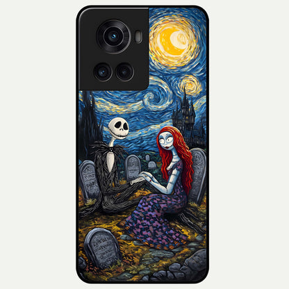  Eternal Night Love Glass Case For OnePlus 10R back cover – full design glossy printed glass finish