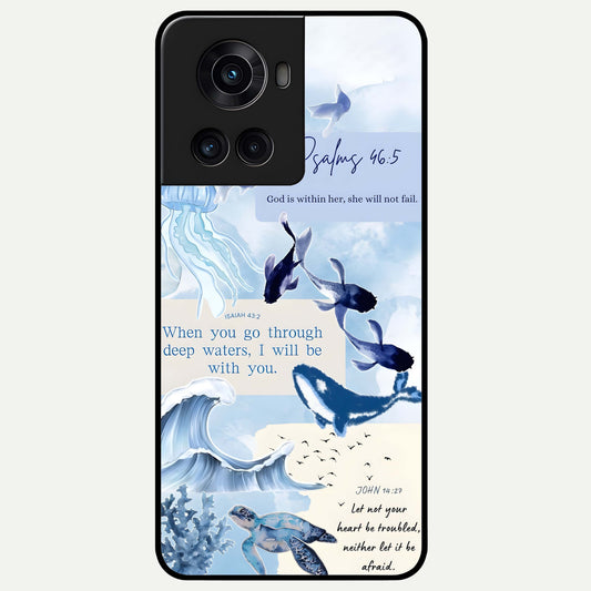  Faithful Ocean Promise Glass Case For OnePlus 10R back cover – full design glossy printed glass finish