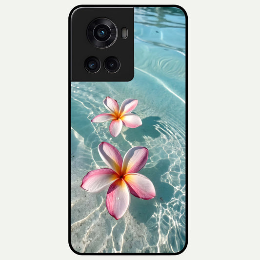  Floating Bloom Bliss Glass Case For OnePlus 10R back cover – full design glossy printed glass finish
