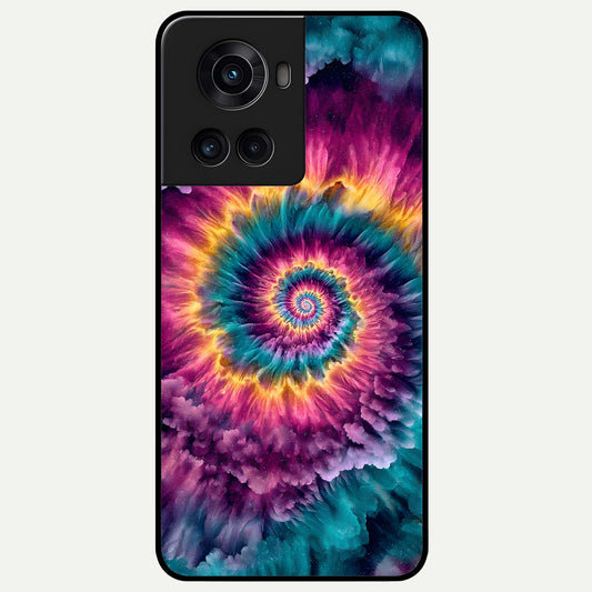  Galactic Spiral Burst Glass Case For OnePlus 10R back cover – full design glossy printed glass finish