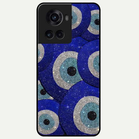  Galaxy Eye Flow Glass Case For OnePlus 10R back cover – full design glossy printed glass finish