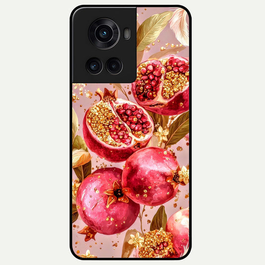  Golden Bloom Glow Glass Case For OnePlus 10R back cover – full design glossy printed glass finish