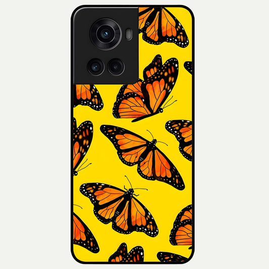  Golden Wing Flight Glass Case For OnePlus 10R back cover – full design glossy printed glass finish