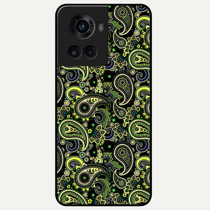  Green Lemon Glass Case For OnePlus 10R back cover – full design glossy printed glass finish