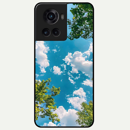  Green Moon Energy Glass Case For OnePlus 10R back cover – full design glossy printed glass finish