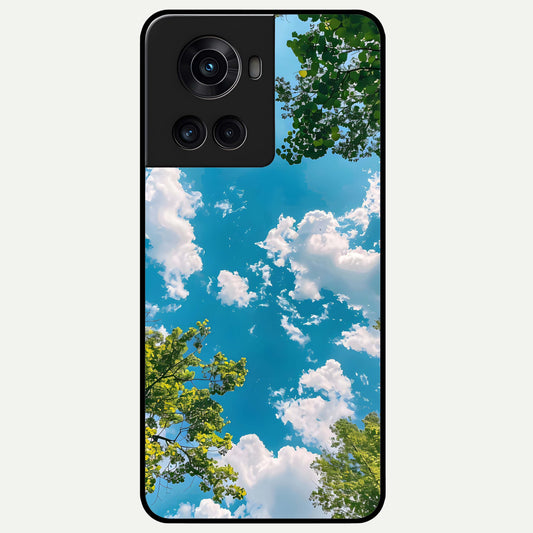  Green Moon Energy Glass Case For OnePlus 10R back cover – full design glossy printed glass finish