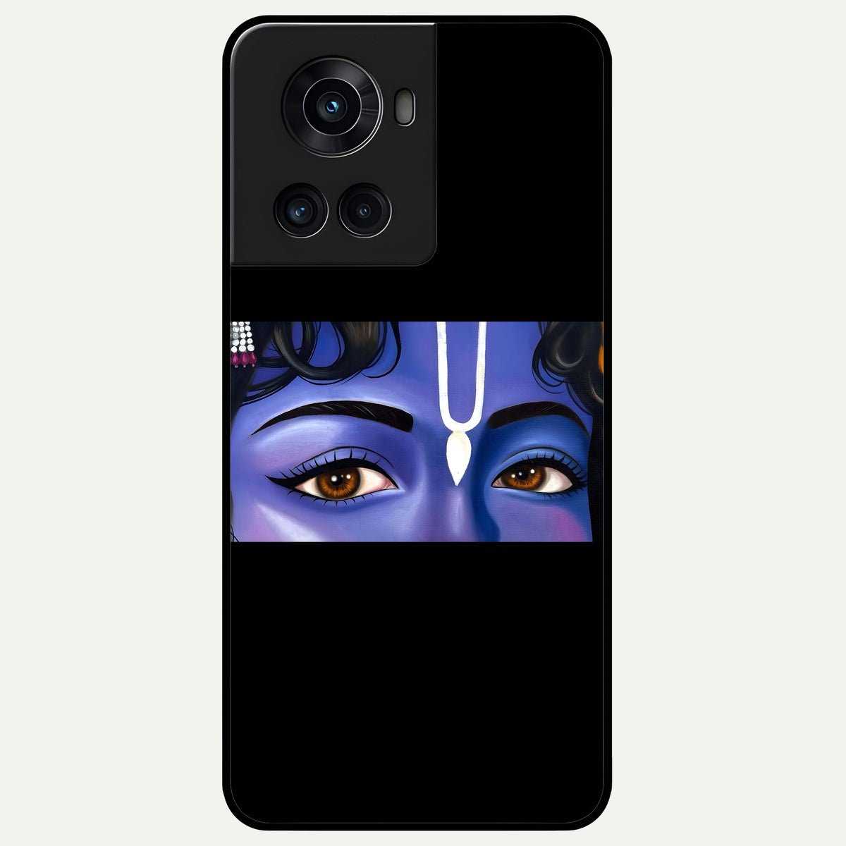  Krishna Eye Glass Case For OnePlus 10R back cover – full design glossy printed glass finish