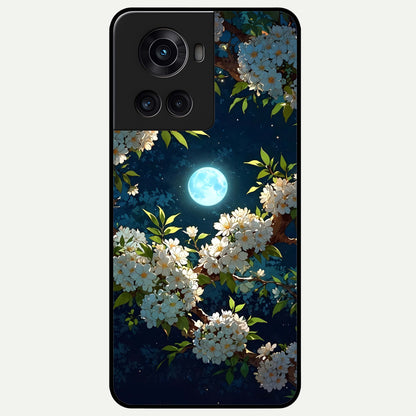  Moonlit Blossom Dream Glass Case For OnePlus 10R back cover – full design glossy printed glass finish