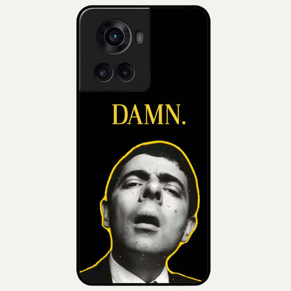  Mr Bean Damn Glass Case For OnePlus 10R back cover – full design glossy printed glass finish