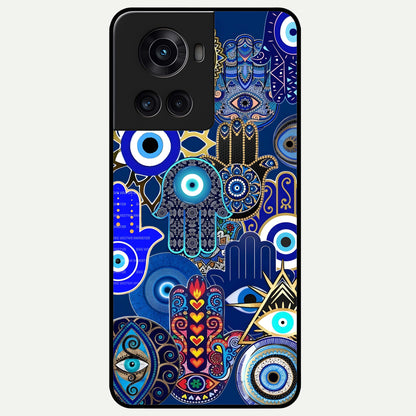  Mystic Palm Guard Glass Case For OnePlus 10R back cover – full design glossy printed glass finish