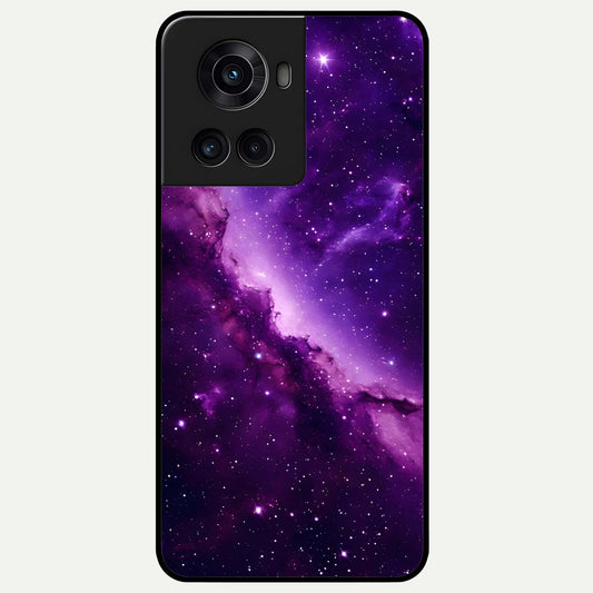  Purple Shade Sky Glass Case For OnePlus 10R back cover – full design glossy printed glass finish