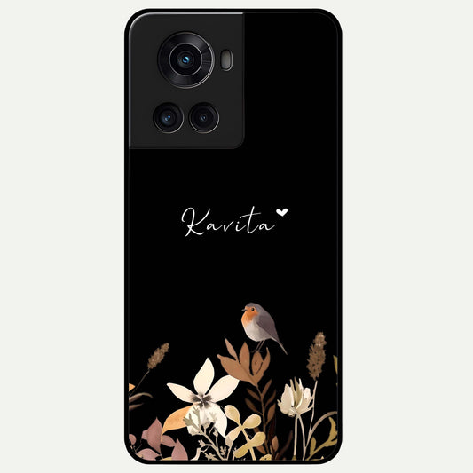  Quiet Garden Tune Custom Name Glass Case For OnePlus 10R back cover – full design glossy printed glass finish