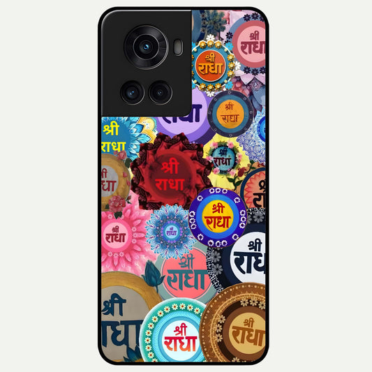  Radha Divine Bloom Glass Case For OnePlus 10R back cover – full design glossy printed glass finish