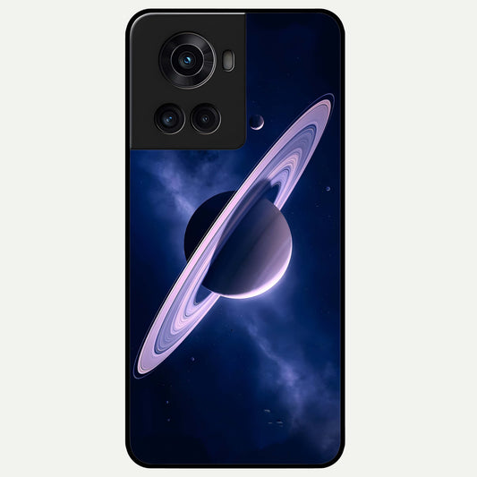  Saturn Ring Mystique Glass Case For OnePlus 10R back cover – full design glossy printed glass finish