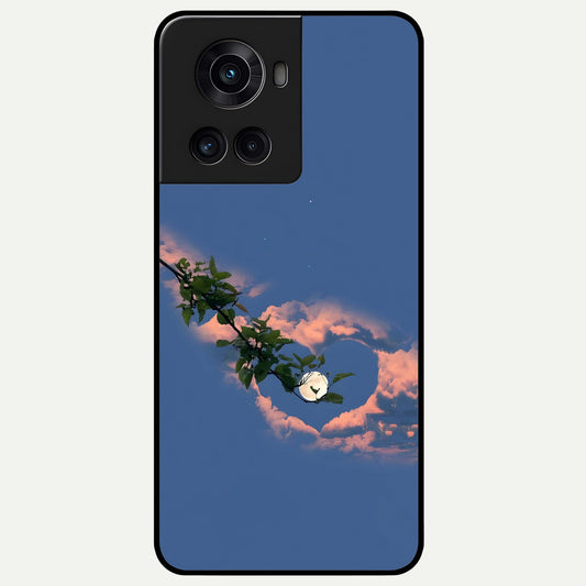  Sky Under Tree Glass Case For OnePlus 10R back cover – full design glossy printed glass finish