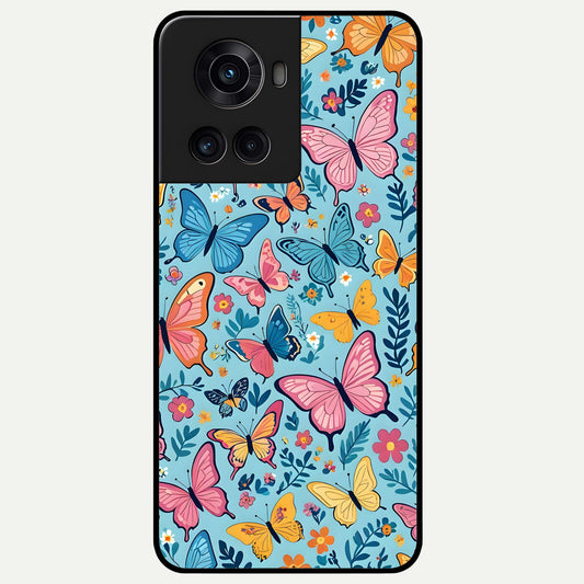  Spring Wing Garden Glass Case For OnePlus 10R back cover – full design glossy printed glass finish