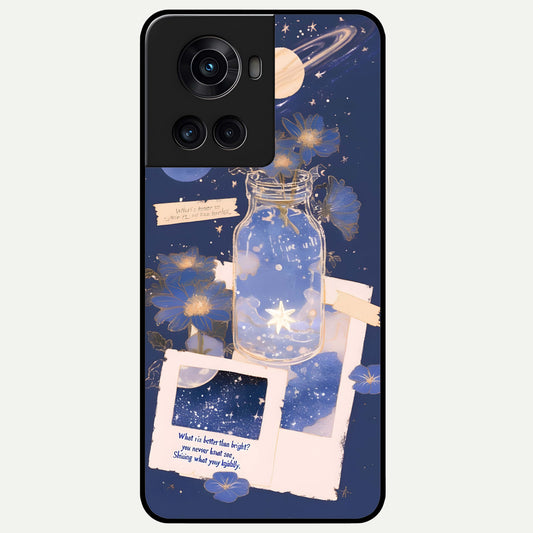  Starlit Cosmic Jar Glass Case For OnePlus 10R back cover – full design glossy printed glass finish