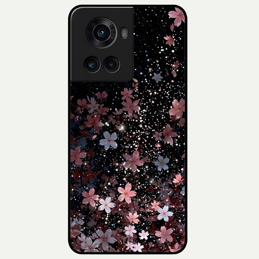  Starlit Flower Dreams Glass Case For OnePlus 10R back cover – full design glossy printed glass finish