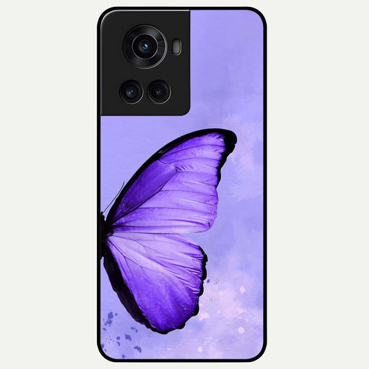  Violet Dream Wing Glass Case For OnePlus 10R back cover – full design glossy printed glass finish