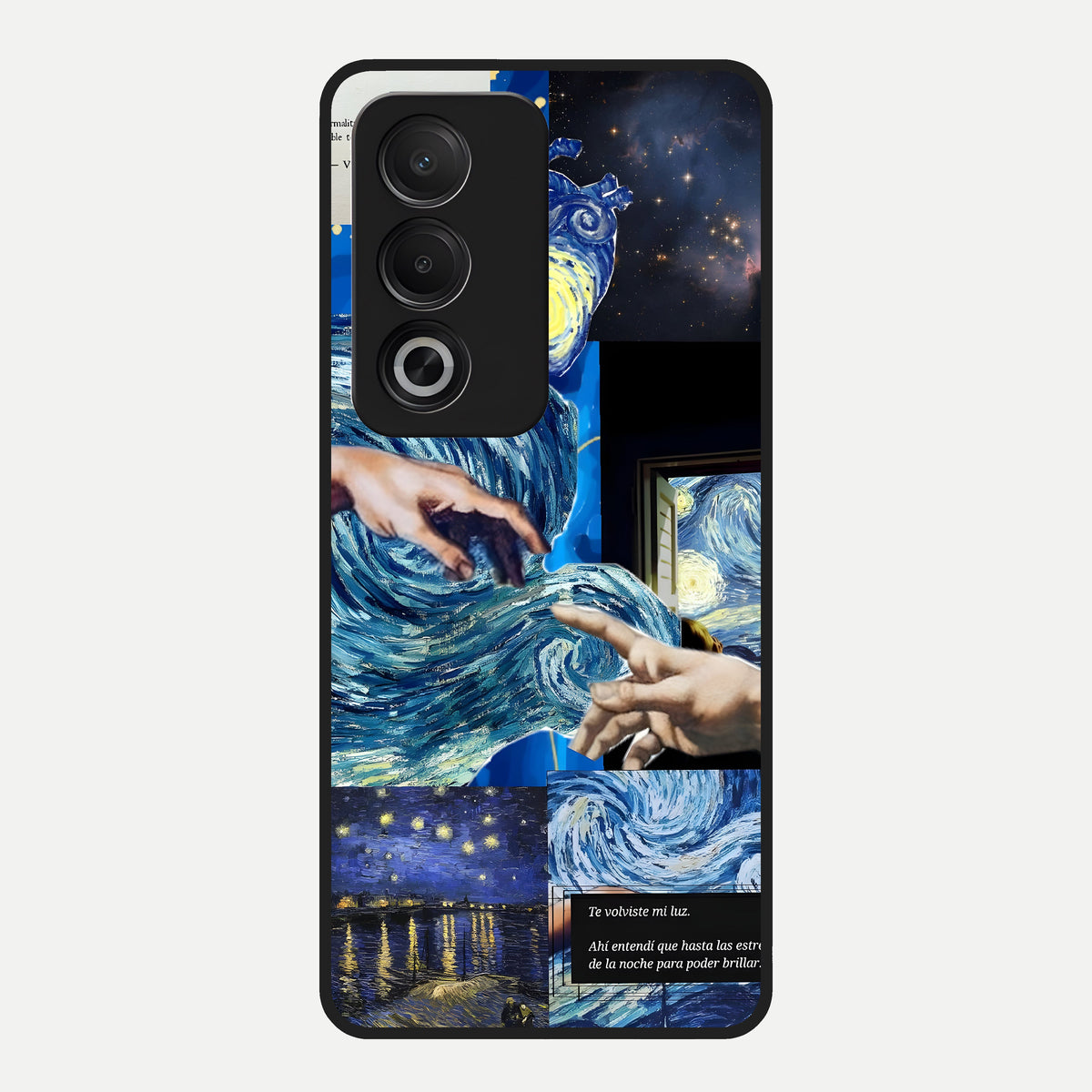  Aesthetic Vando Hands Glass Case For Oppo A3 Pro 5G back cover – full design glossy printed glass finish