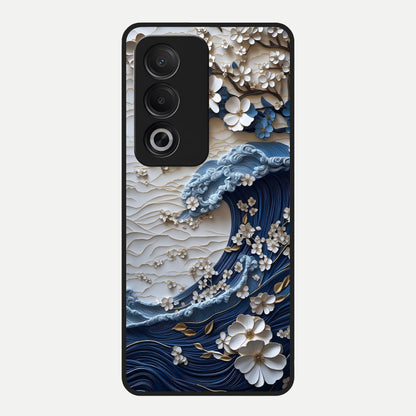  Blossom Wave Art Glass Case For Oppo A3 Pro 5G back cover – full design glossy printed glass finish