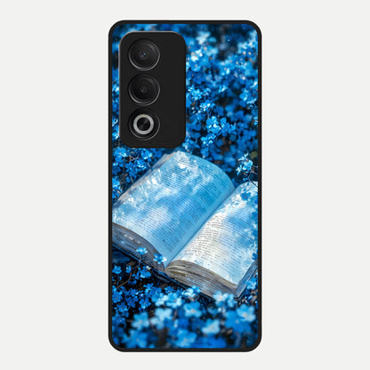  Blue Bloom Tales Glass Case For Oppo A3 Pro 5G back cover – full design glossy printed glass finish