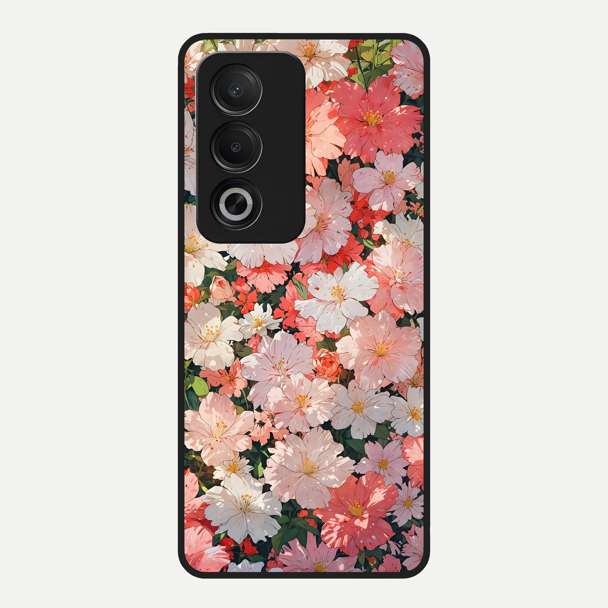  Blush Bloom Field Glass Case For Oppo A3 Pro 5G back cover – full design glossy printed glass finish