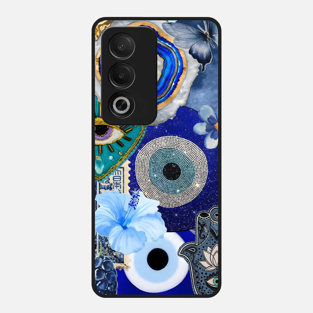  Celestial Blue Vision Glass Case For Oppo A3 Pro 5G back cover – full design glossy printed glass finish