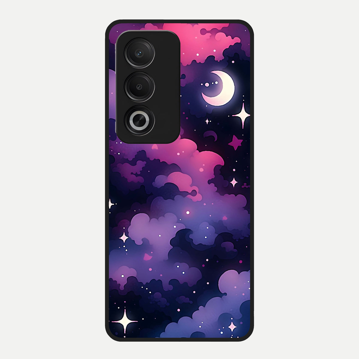  Celestial Moon Magic Glass Case For Oppo A3 Pro 5G back cover – full design glossy printed glass finish