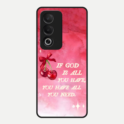  Cherry Quote Glass Case For Oppo A3 Pro 5G back cover – full design glossy printed glass finish