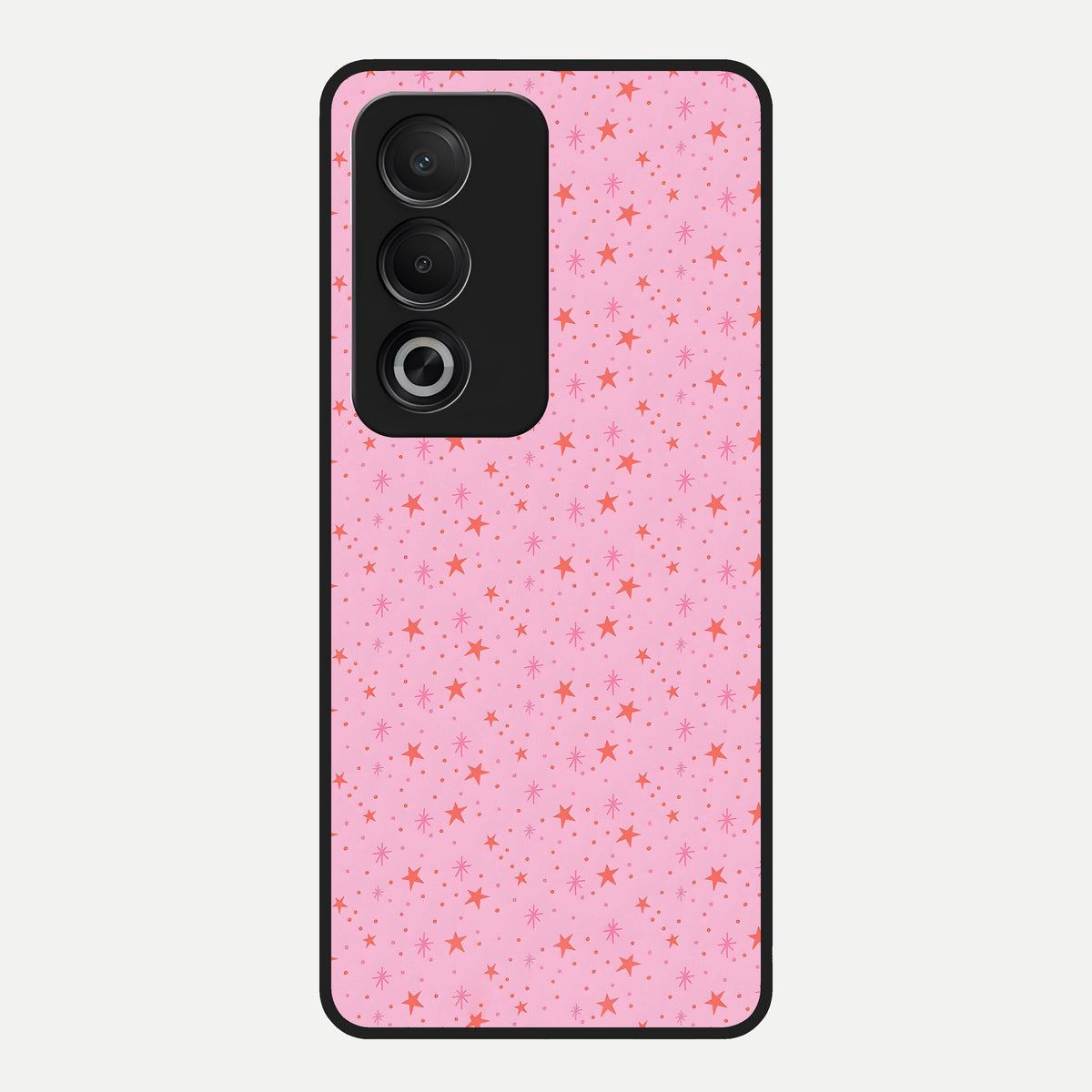  Cosmic Pink Sparkle Glass Case For Oppo A3 Pro 5G back cover – full design glossy printed glass finish