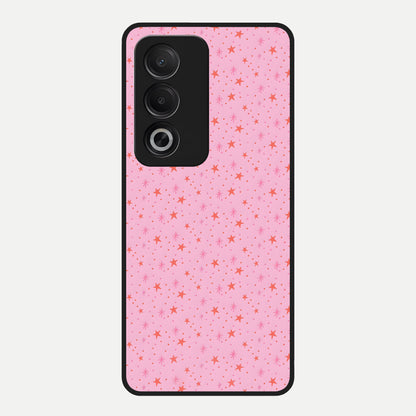  Cosmic Pink Sparkle Glass Case For Oppo A3 Pro 5G back cover – full design glossy printed glass finish