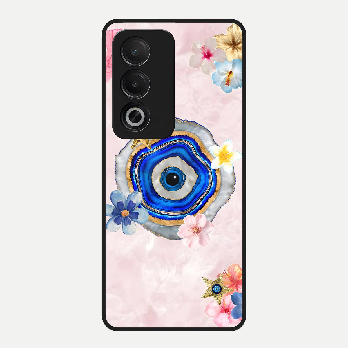  Divine Aura Bloom Glass Case For Oppo A3 Pro 5G back cover – full design glossy printed glass finish