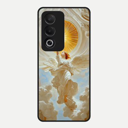  Divine Light Angel Glass Case For Oppo A3 Pro 5G back cover – full design glossy printed glass finish