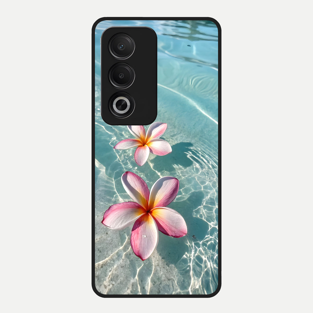  Floating Bloom Bliss Glass Case For Oppo A3 Pro 5G back cover – full design glossy printed glass finish