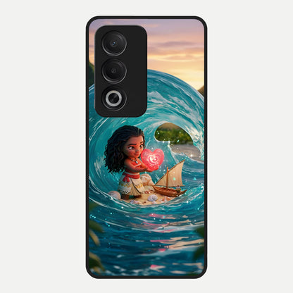  Heart of Ocean Glass Case For Oppo A3 Pro 5G back cover – full design glossy printed glass finish