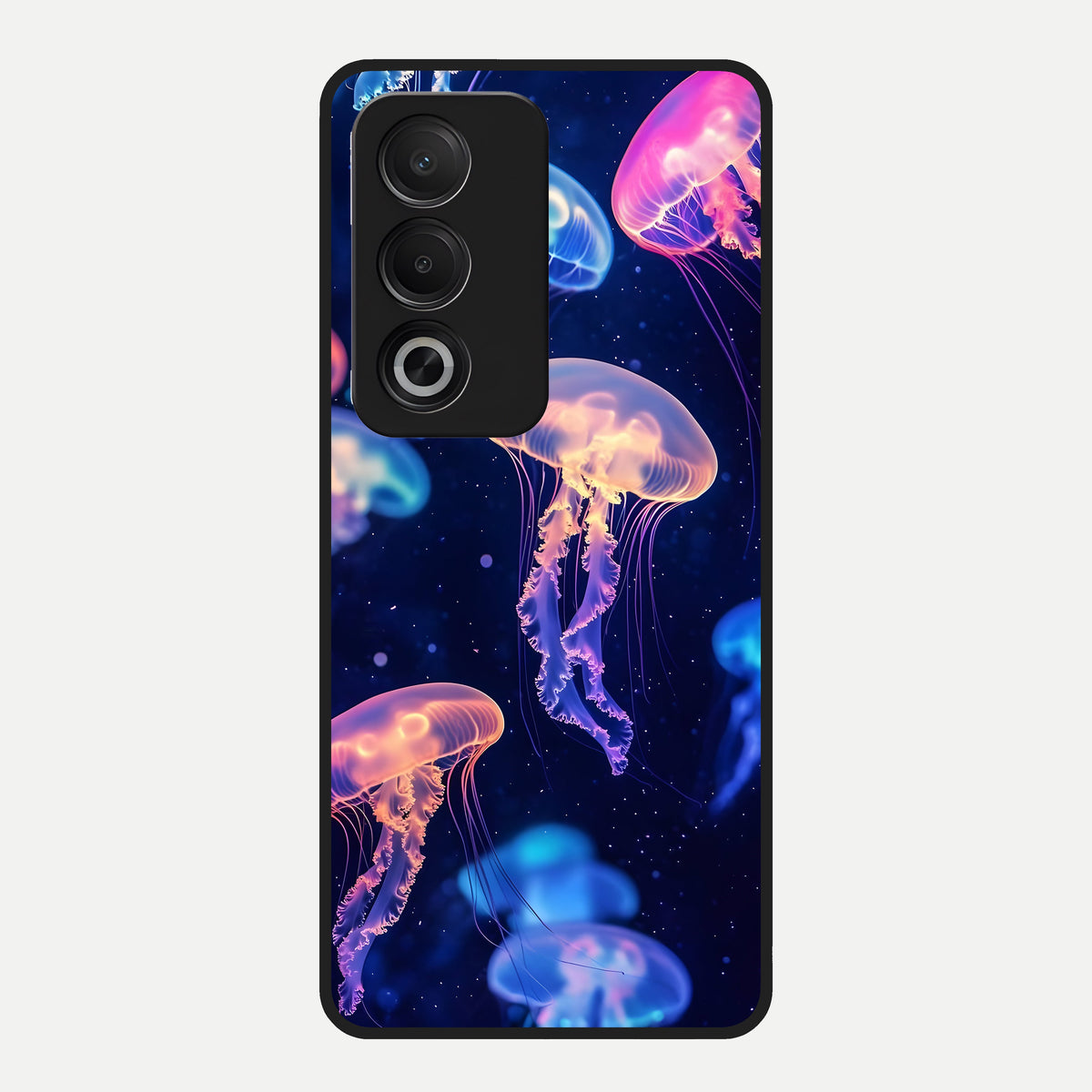 Jellyfish Pattern Glass Case For Oppo A3 Pro 5G back cover – full design glossy printed glass finish