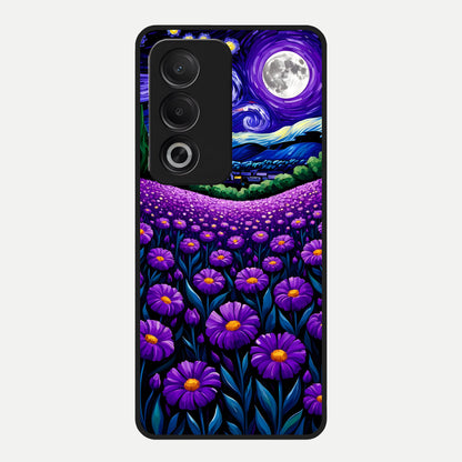  Lavender Moon Field Glass Case For Oppo A3 Pro 5G back cover – full design glossy printed glass finish