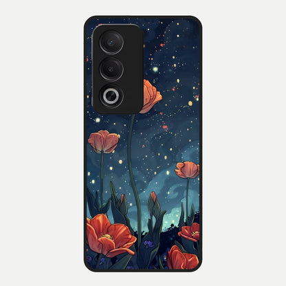  Midnight Tulip Glow Glass Case For Oppo A3 Pro 5G back cover – full design glossy printed glass finish