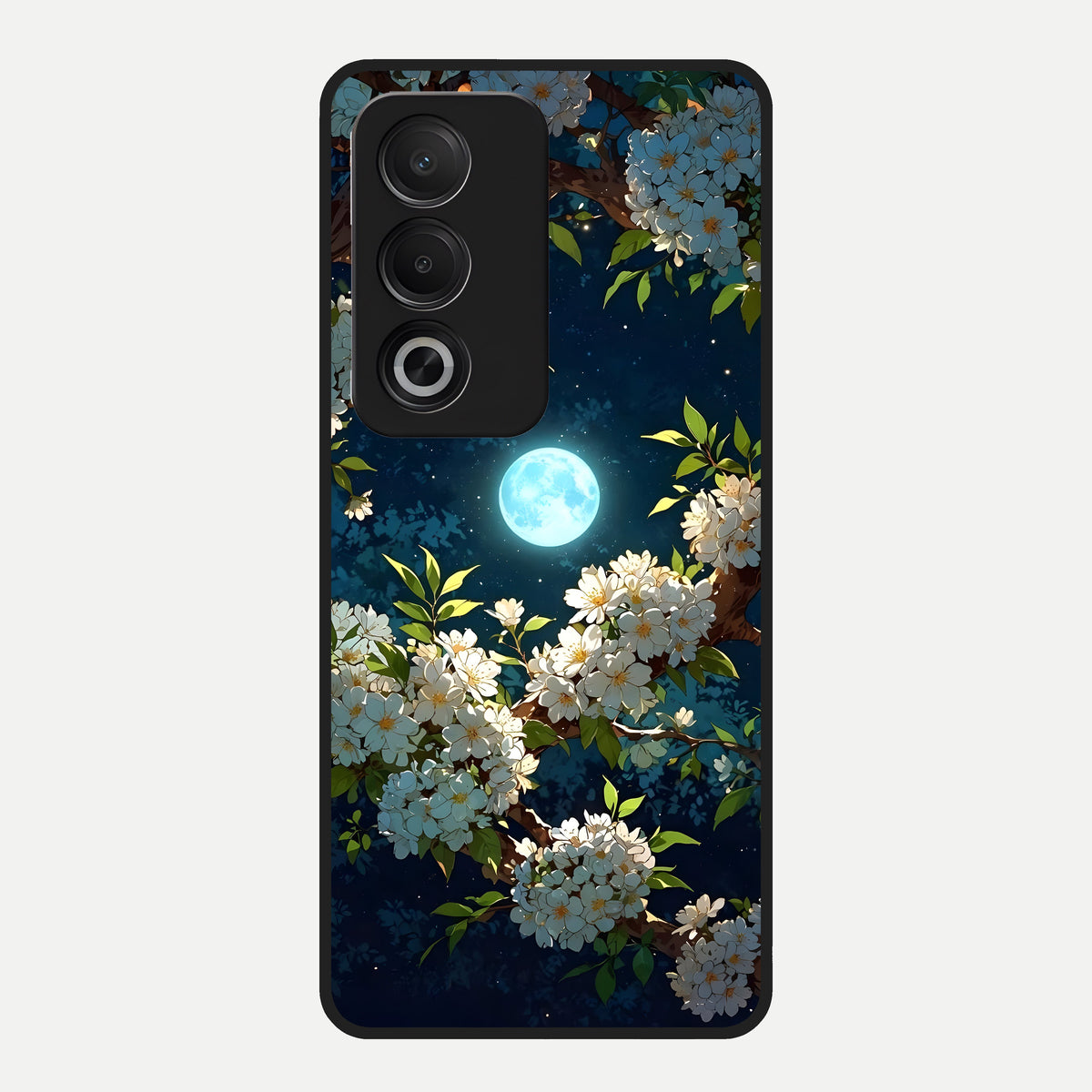  Moonlit Blossom Dream Glass Case For Oppo A3 Pro 5G back cover – full design glossy printed glass finish