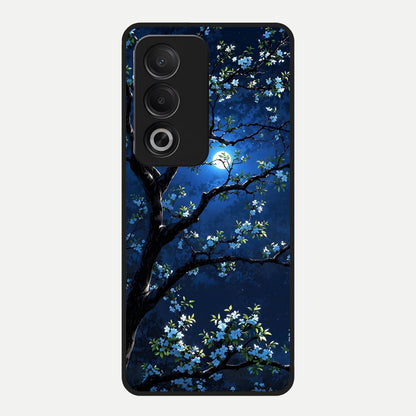  Mystic Floral Night Glass Case For Oppo A3 Pro 5G back cover – full design glossy printed glass finish