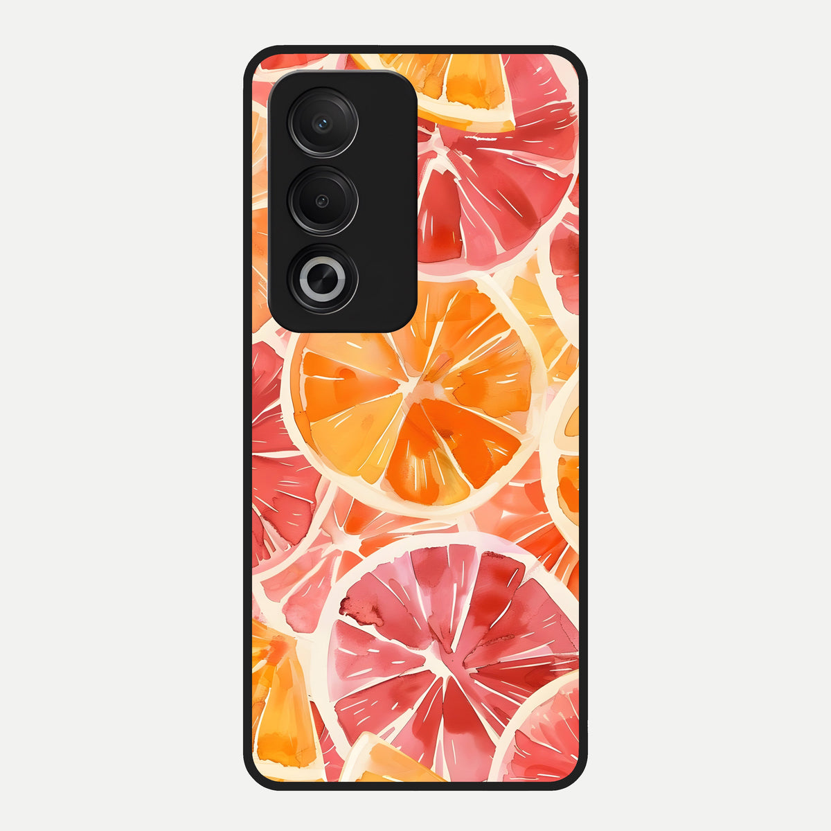  Orange Fruits Pattern Glass Case For Oppo A3 Pro 5G back cover – full design glossy printed glass finish