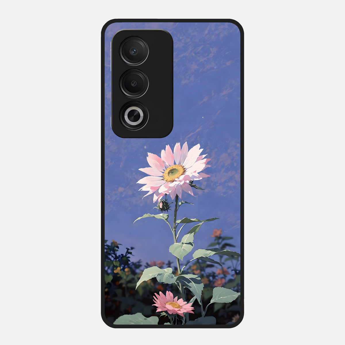  Pink Shells Outline Glass Case For Oppo A3 Pro 5G back cover – full design glossy printed glass finish