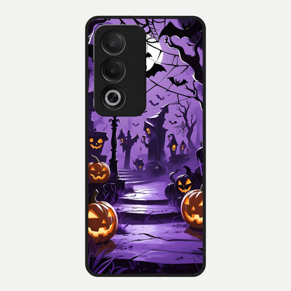  Pumpkin Patch Halloween Glass Case For Oppo A3 Pro 5G back cover – full design glossy printed glass finish