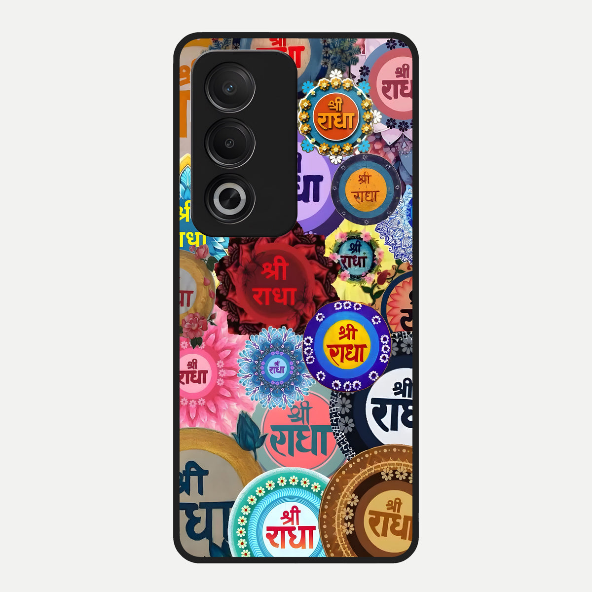  Radha Divine Bloom Glass Case For Oppo A3 Pro 5G back cover – full design glossy printed glass finish