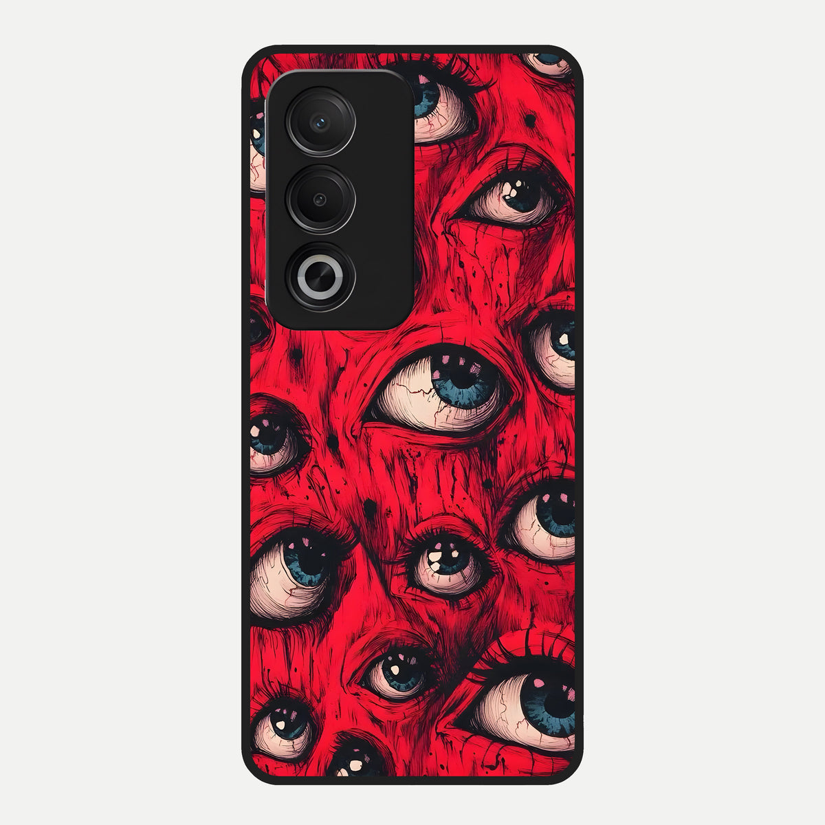 Red Eyes Pattern Glass Case For Oppo A3 Pro 5G back cover – full design glossy printed glass finish