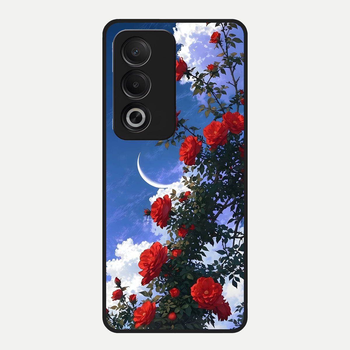  Rose Drift Flowers Glass Case For Oppo A3 Pro 5G back cover – full design glossy printed glass finish