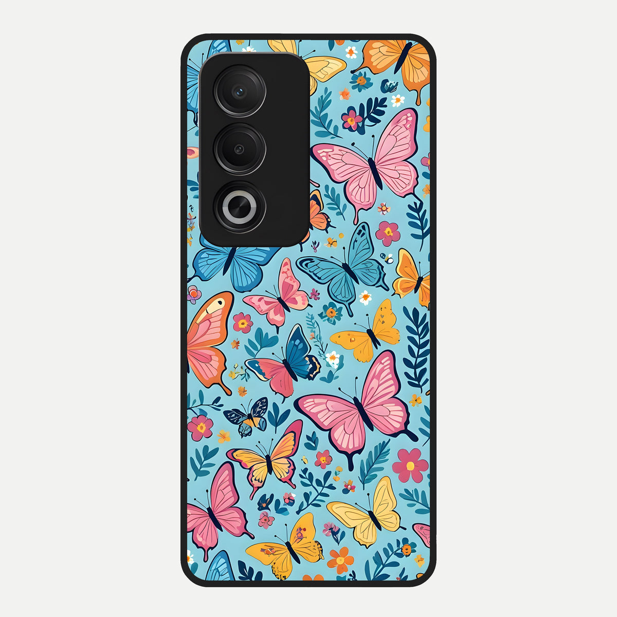  Spring Wing Garden Glass Case For Oppo A3 Pro 5G back cover – full design glossy printed glass finish