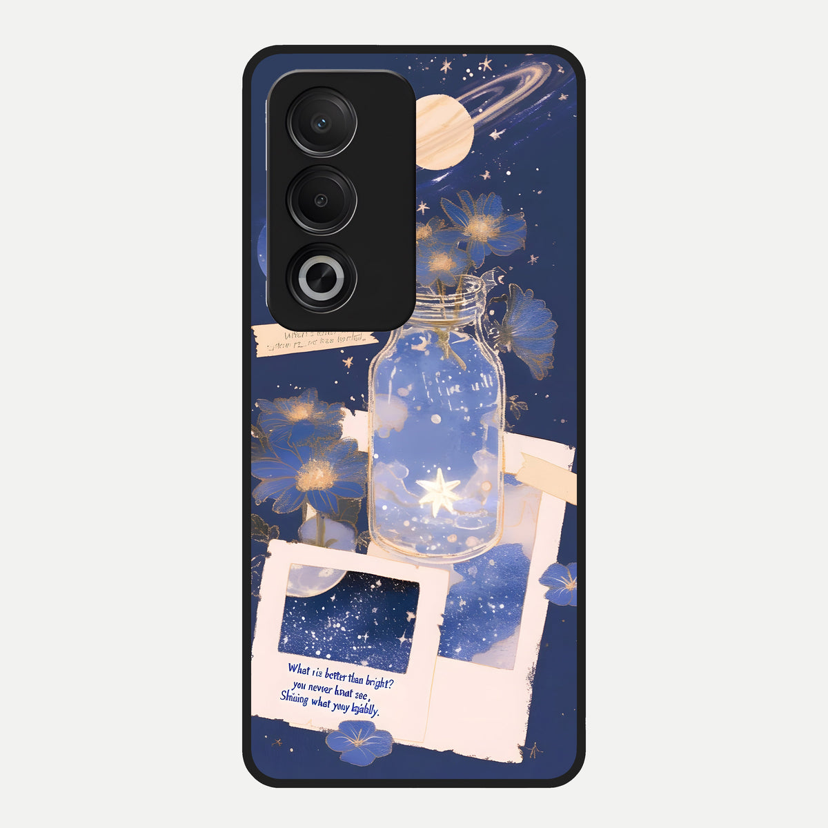  Starlit Cosmic Jar Glass Case For Oppo A3 Pro 5G back cover – full design glossy printed glass finish